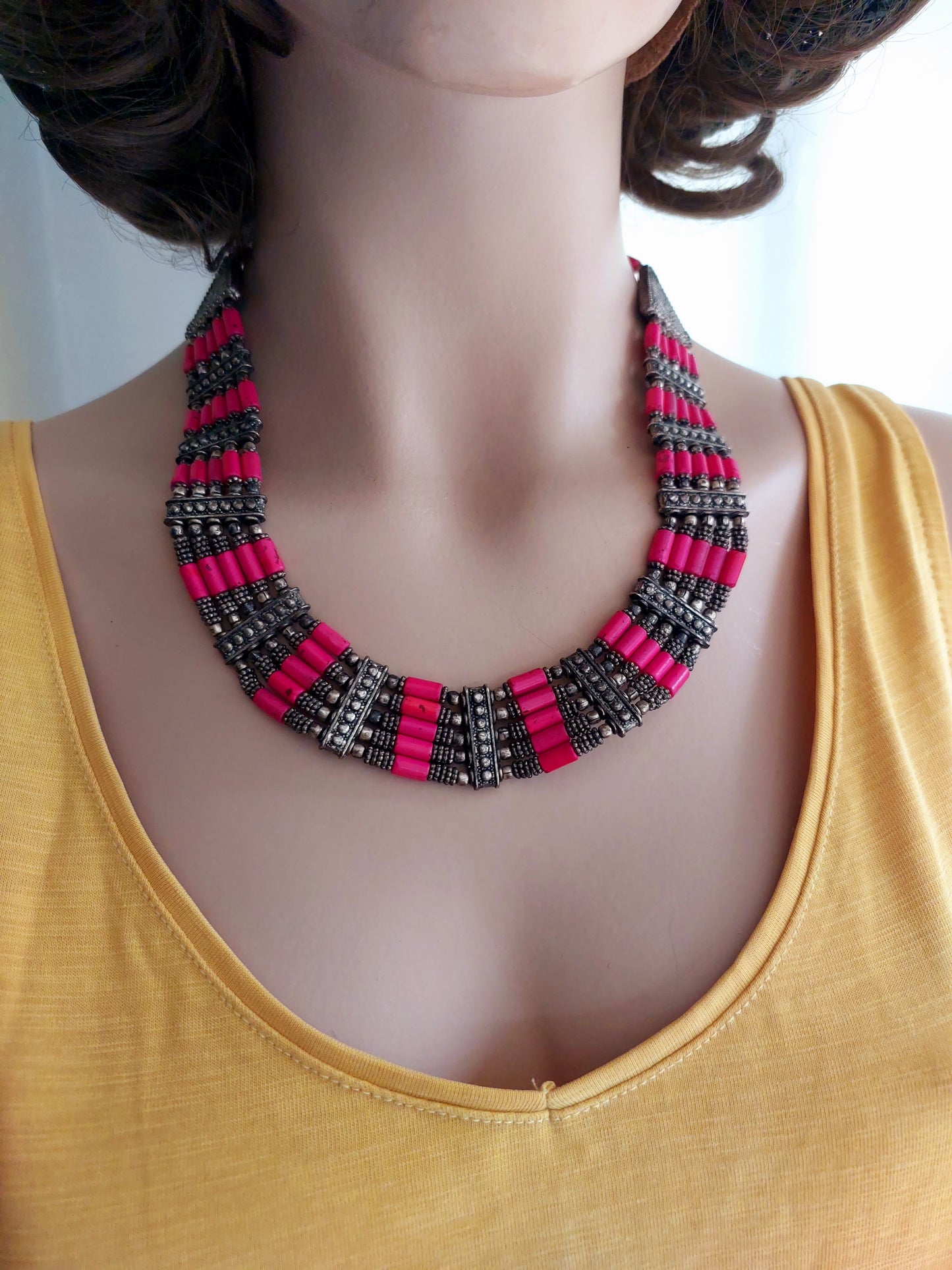 Nepalese Pink Necklace